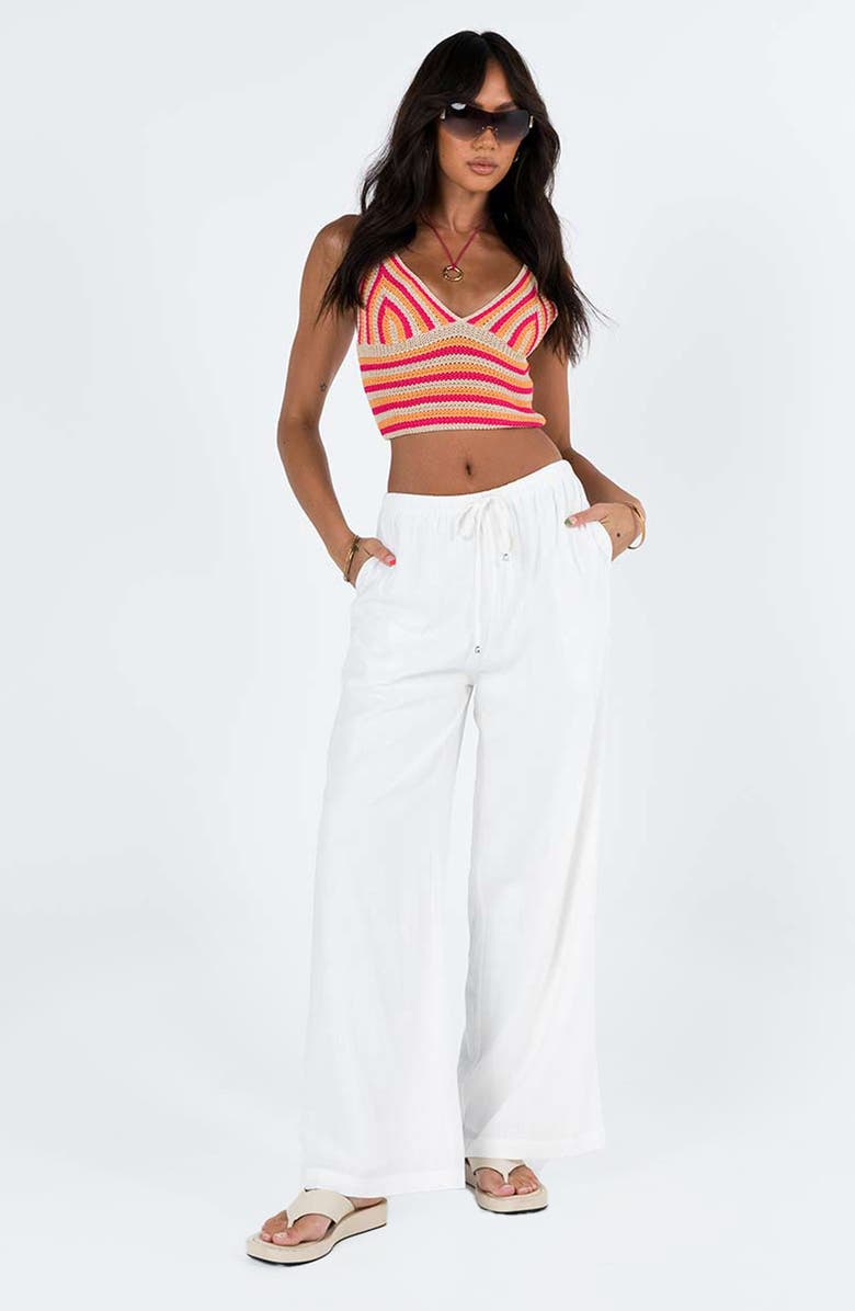 Princess Polly Ogilvie Wide Leg Pants, Alternate, color, White