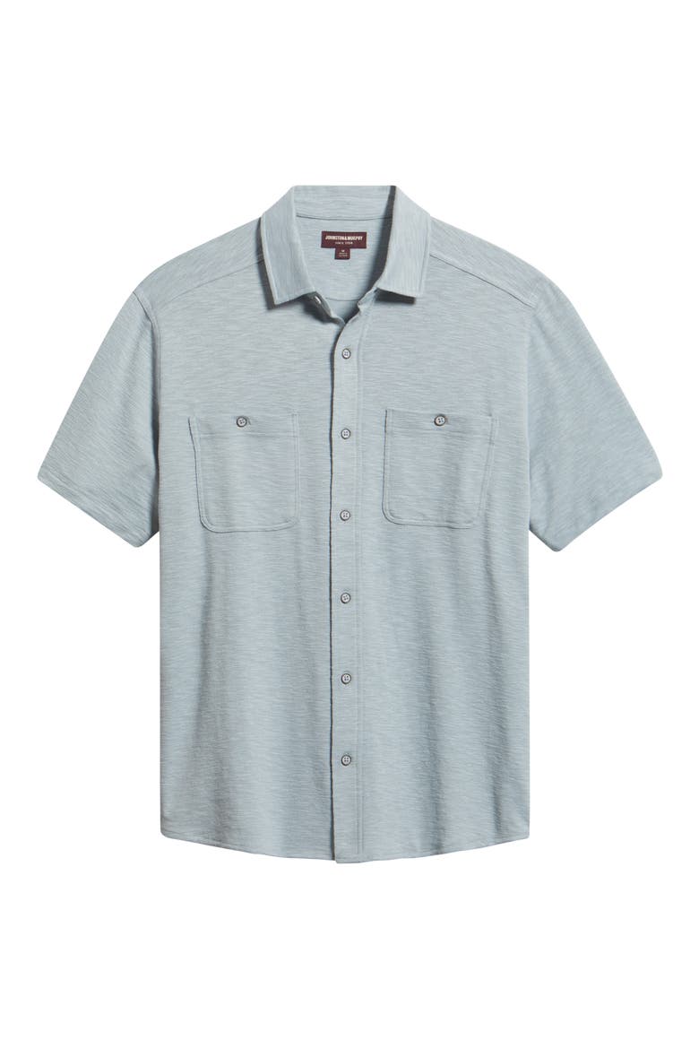 Riley Short Sleeve Button-Up Shirt, Alternate, color, STORM