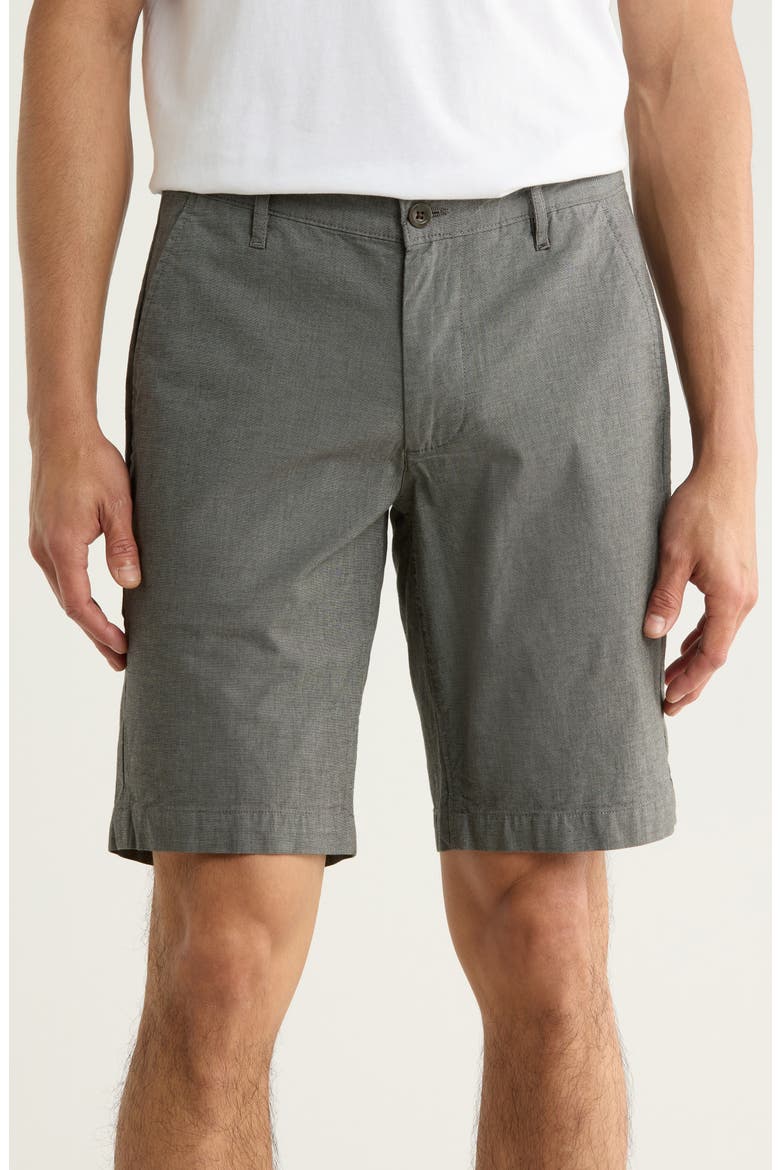Griffin Cotton Blend Shorts, Main, color, HEATHERED STORM GREY