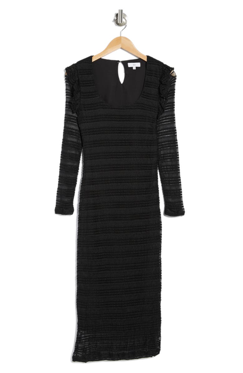 NSR Stripe Long Sleeve Midi Dress, Alternate, color, 