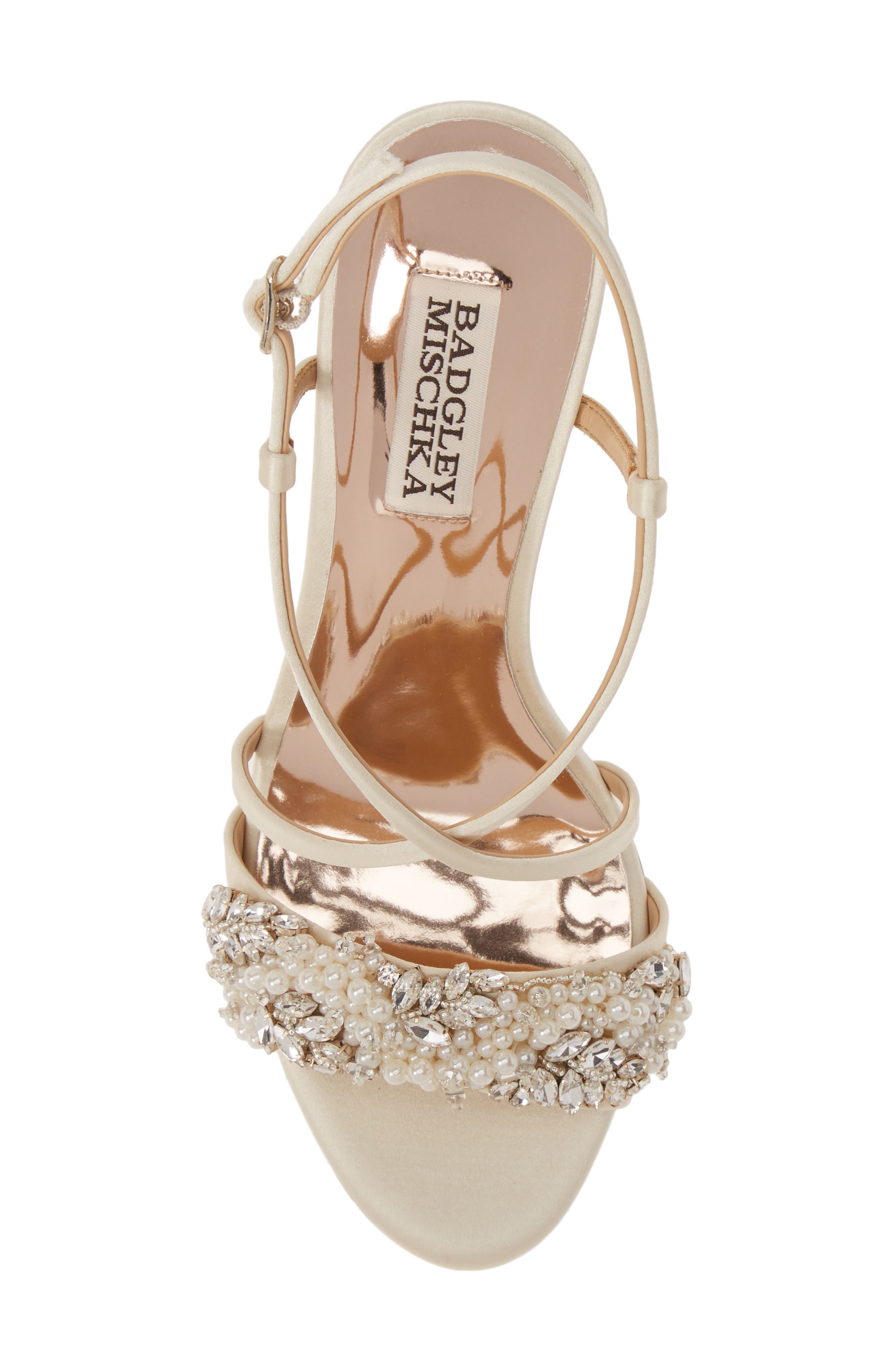 Badgley Mischka Collection Clarisa Embellished Wedge Sandal, Alternate, color, 