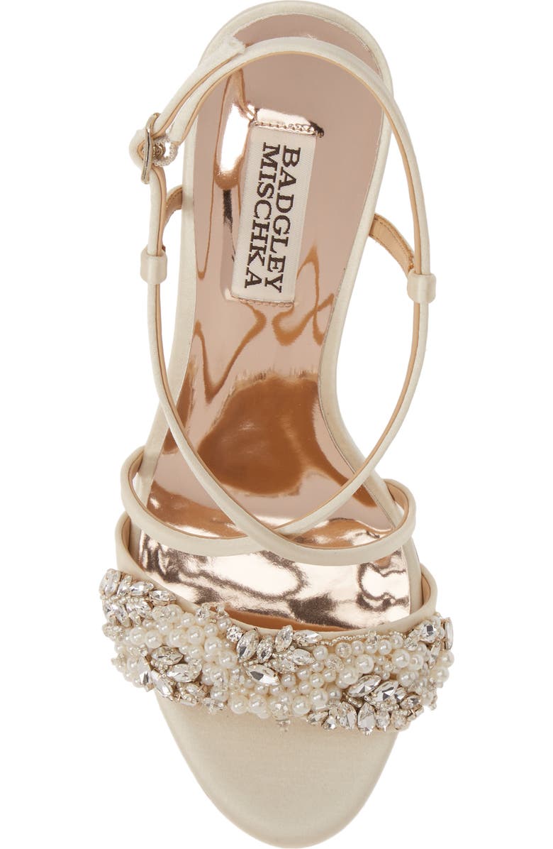 Badgley Mischka Collection Clarisa Embellished Wedge Sandal, Alternate, color,