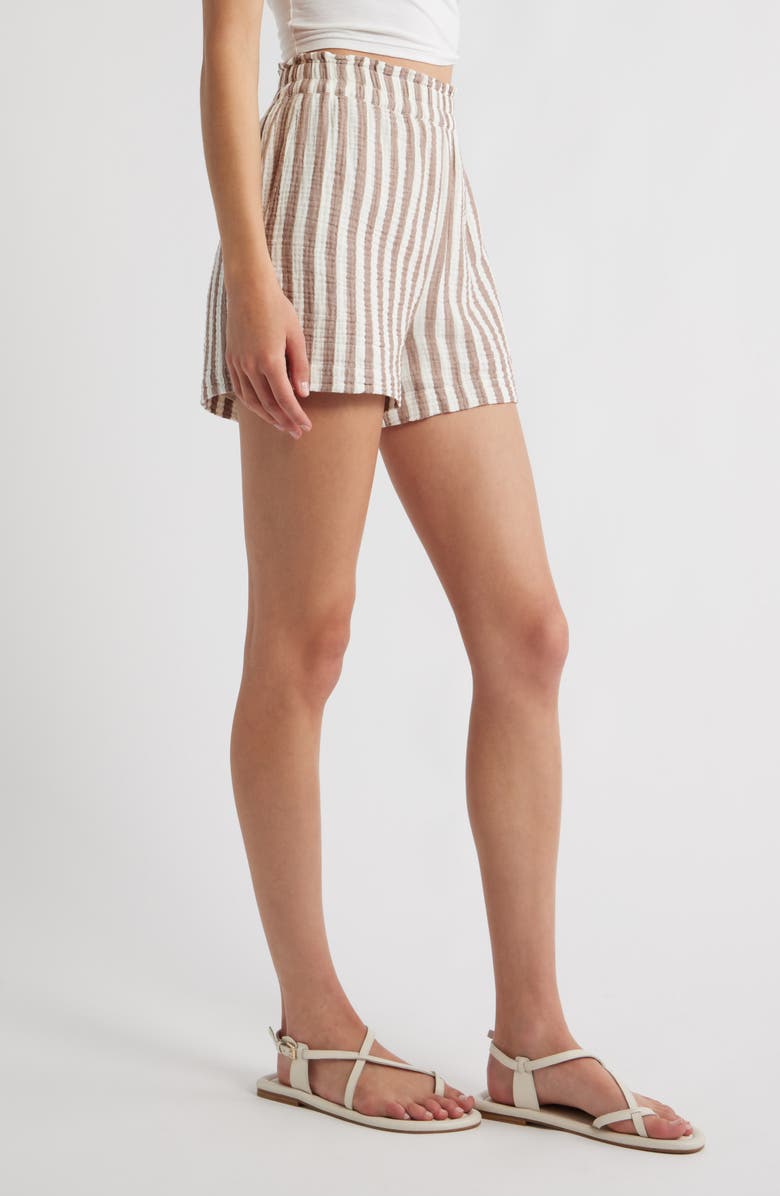 Rails Leighton Stripe Organic Cotton Gauze Shorts, Alternate, color, Milos Stripe