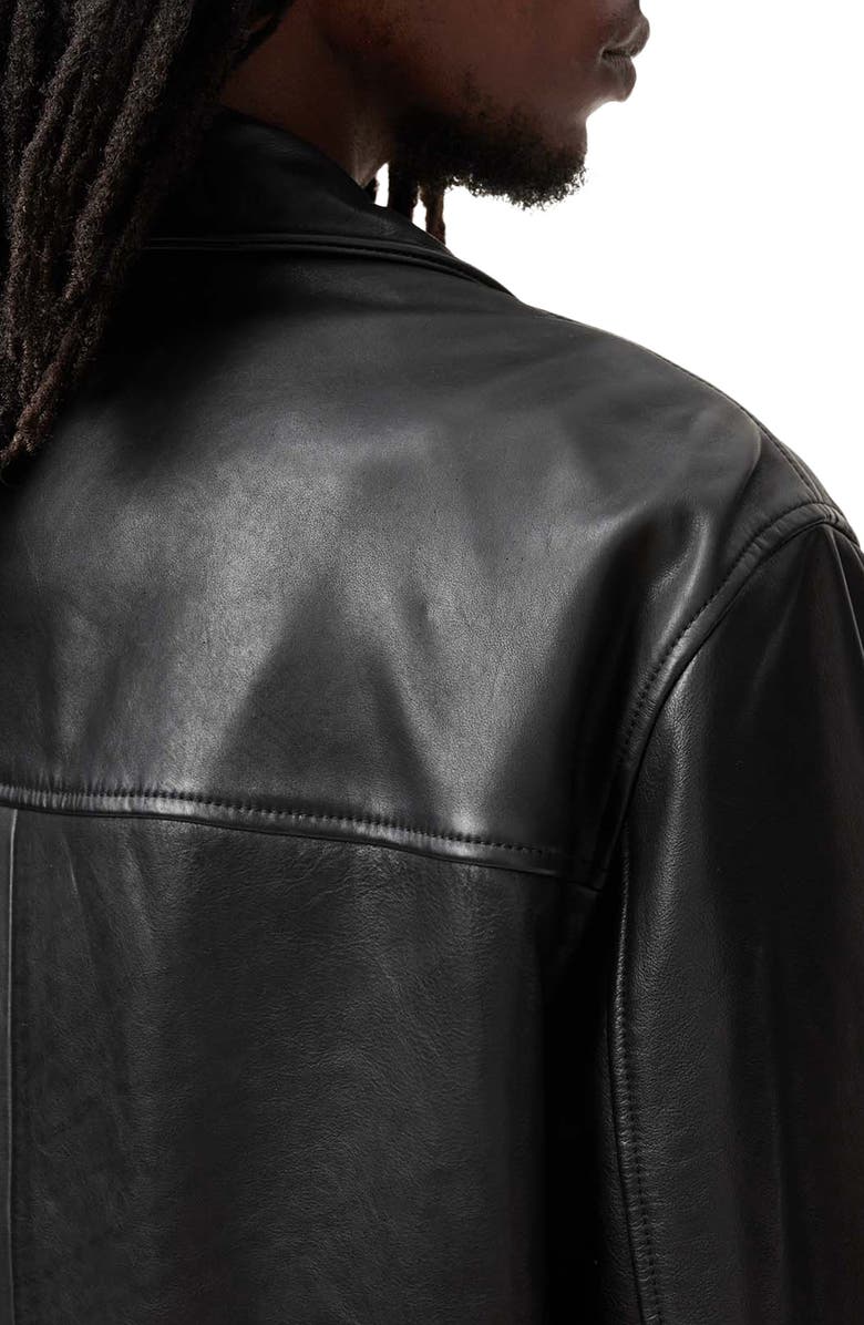 AllSaints Lucas Leather Jacket, Alternate, color, 