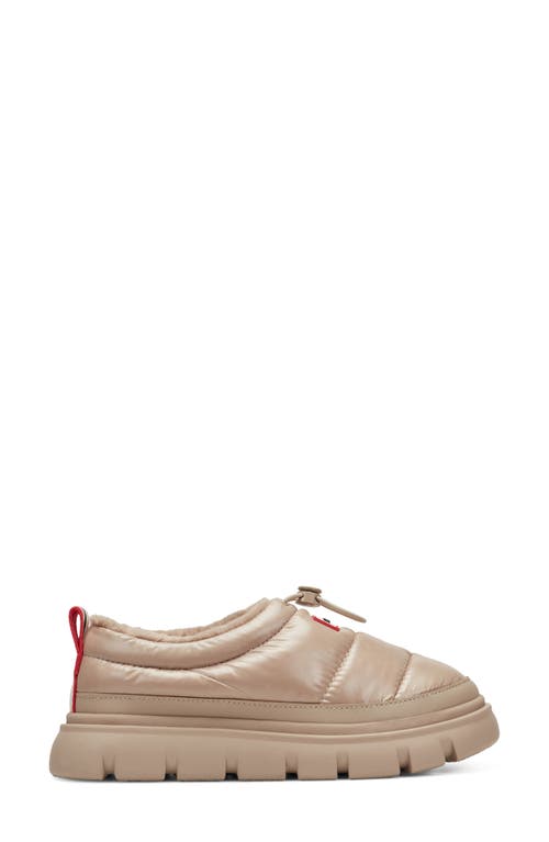 Hunter Madi Platform Puffer Slipper In Neutral