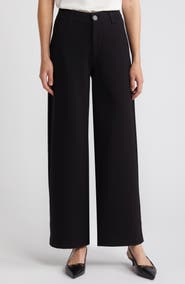 Wit & Wisdom Whitney Skyrise Flat Front Wide Leg Pants