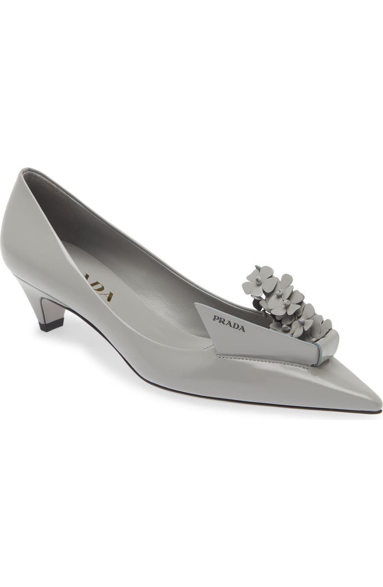 Prada Bunny Flora Kitten Heel Pointed Toe Pump, Main, color,