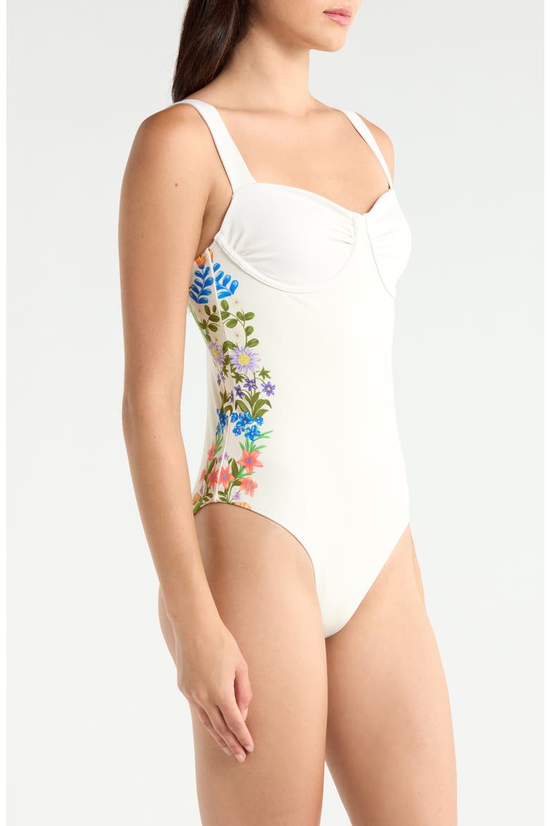 Barrett Underwire One-Piece Swimsuit, Alternate, color, IVORY/ MULTI