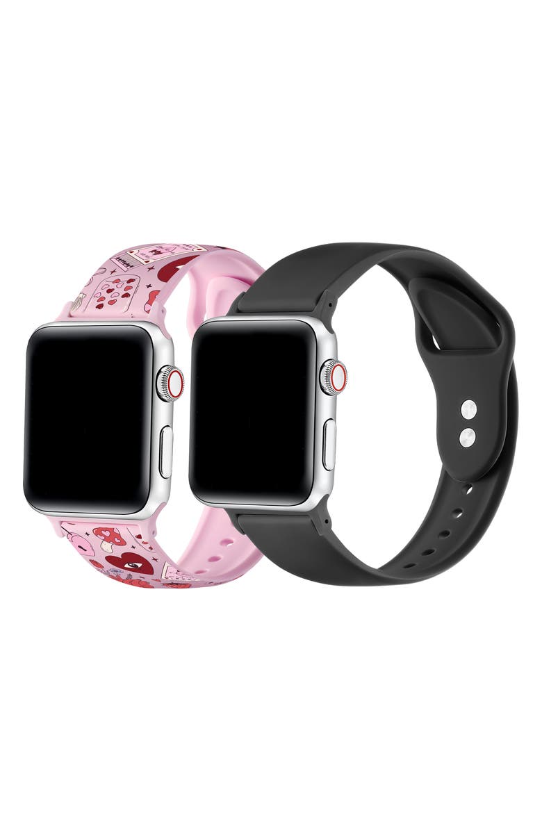 Posh Tech 2-Pack Silicone Apple Watch<sup>®</sup> Watchbands, Alternate, color, Assorted