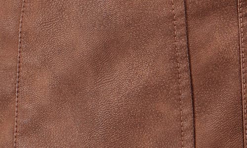 X-ray Xray Faux Shearling Lined Faux Leather Racing Jacket In Tan