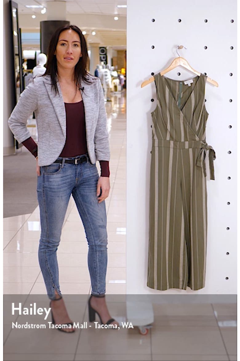 Daisy Stripe Sleeveless Cotton Jumpsuit video
