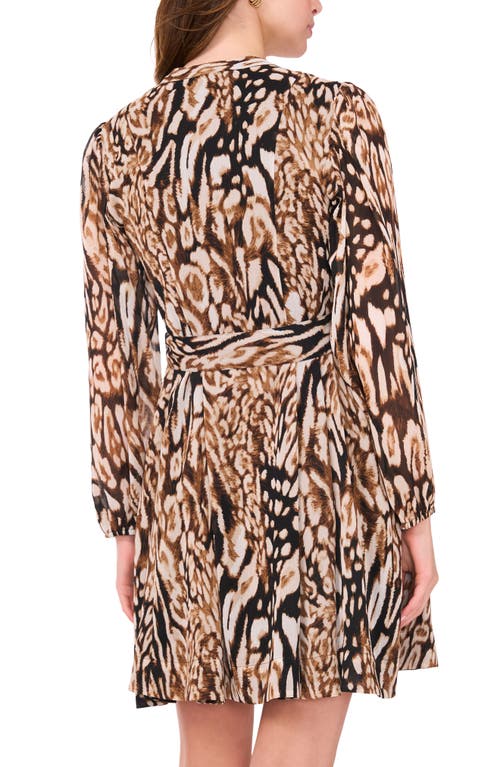 Halogenr Halogen(r) Long Sleeve Belted A-line Dress In Multi