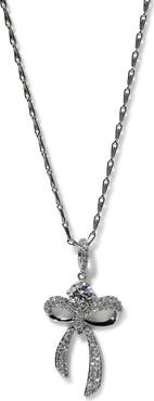 Nadri Eros Bow & Cubic Zirconia Pendant Necklace