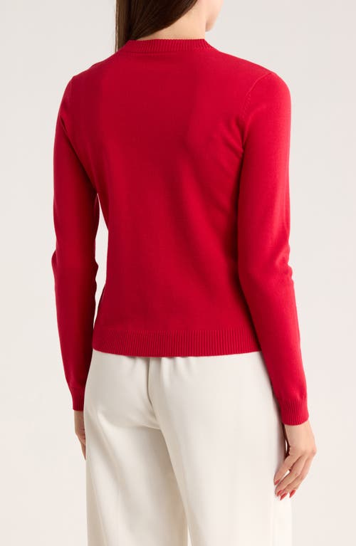 By Design Keira Chest Pocket Cardigan In Red