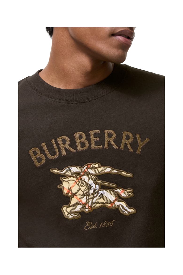 Knight Check Cotton Long-sleeve T-shirt, Alternate, color, Chocolate brown