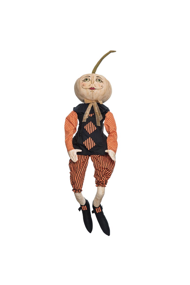 Armand Pumpkin Halloween Joe Spencer Gathered Traditions Figurine, Main, color, Orange