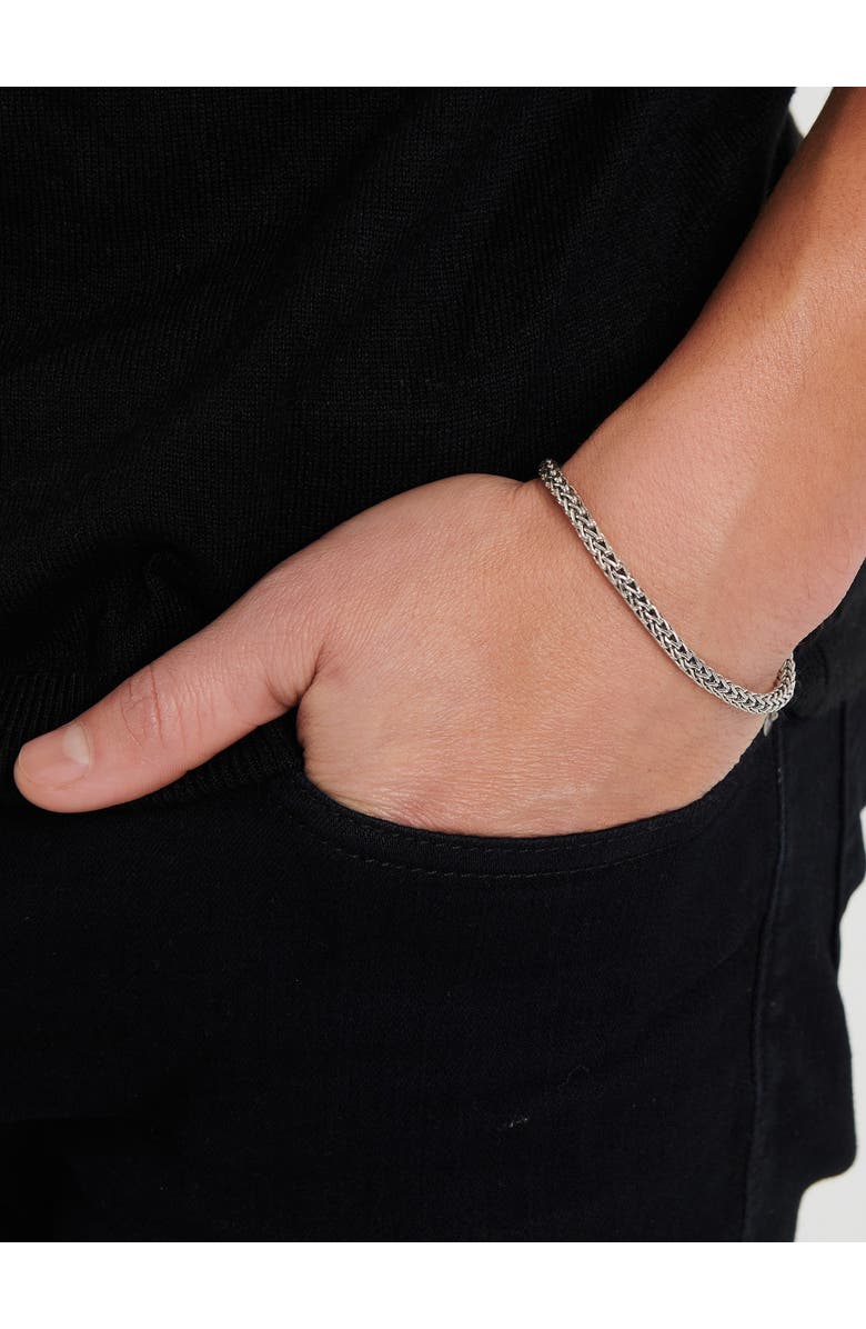 DEVATA Dragon Bone Chain Bracelet in Sterling Silver, 4mm, Alternate, color,