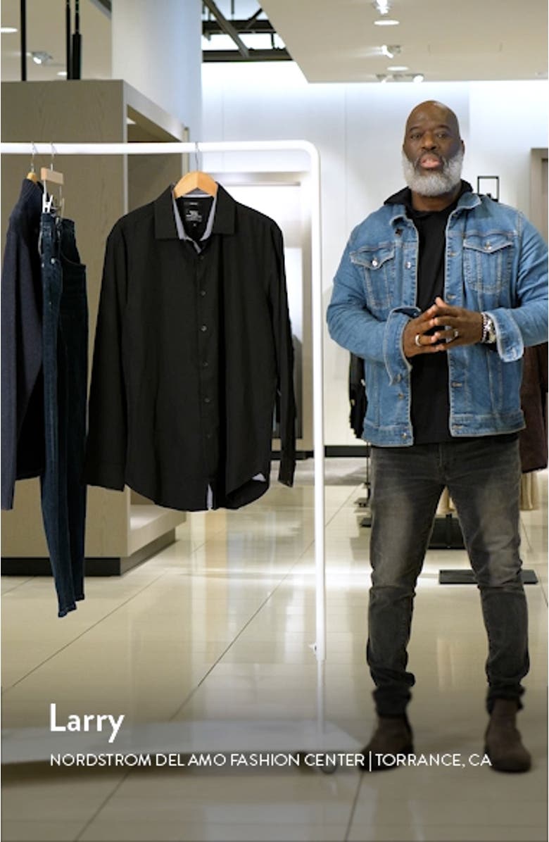 Slim Fit Solid Performance Dress Shirt, sales video thumbnail