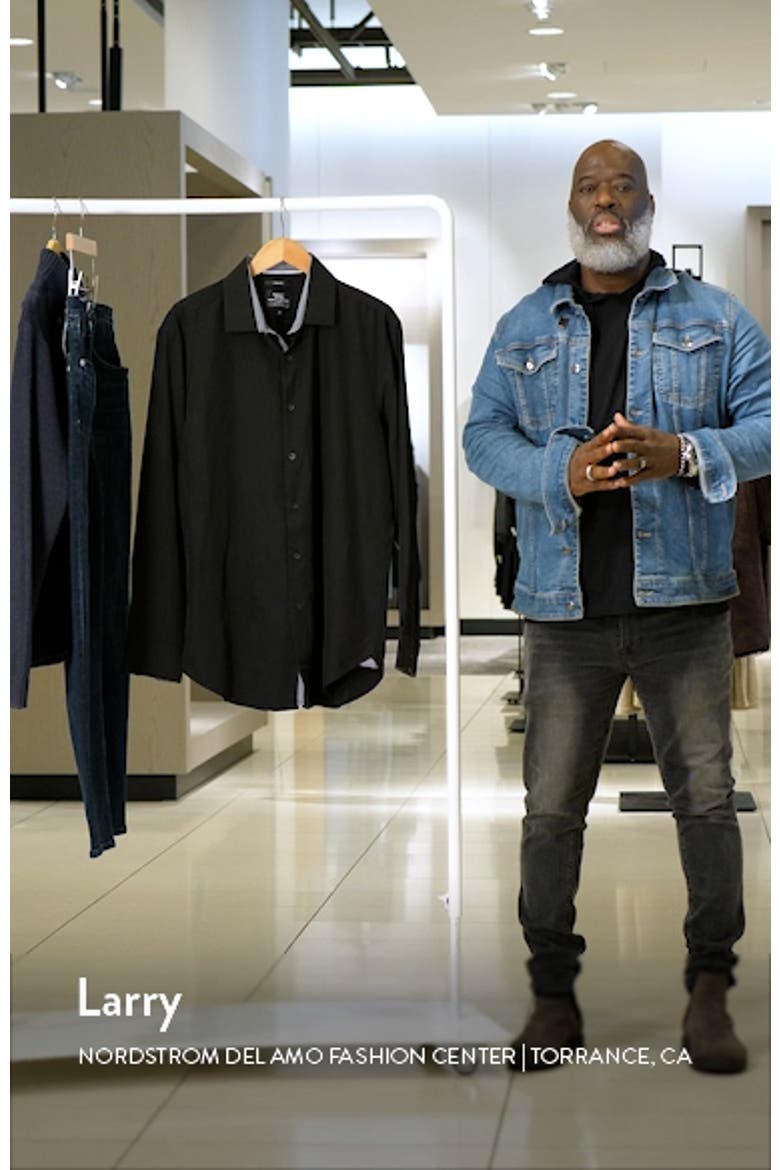 Slim Fit Solid Performance Dress Shirt video
