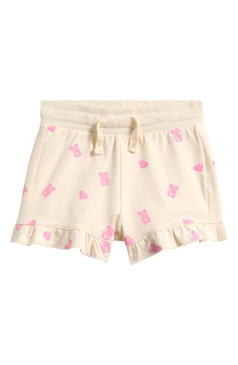 Kids' Gummy Bears Ruffle Short Sleeve French Terry Sweat Shorts (Toddler)