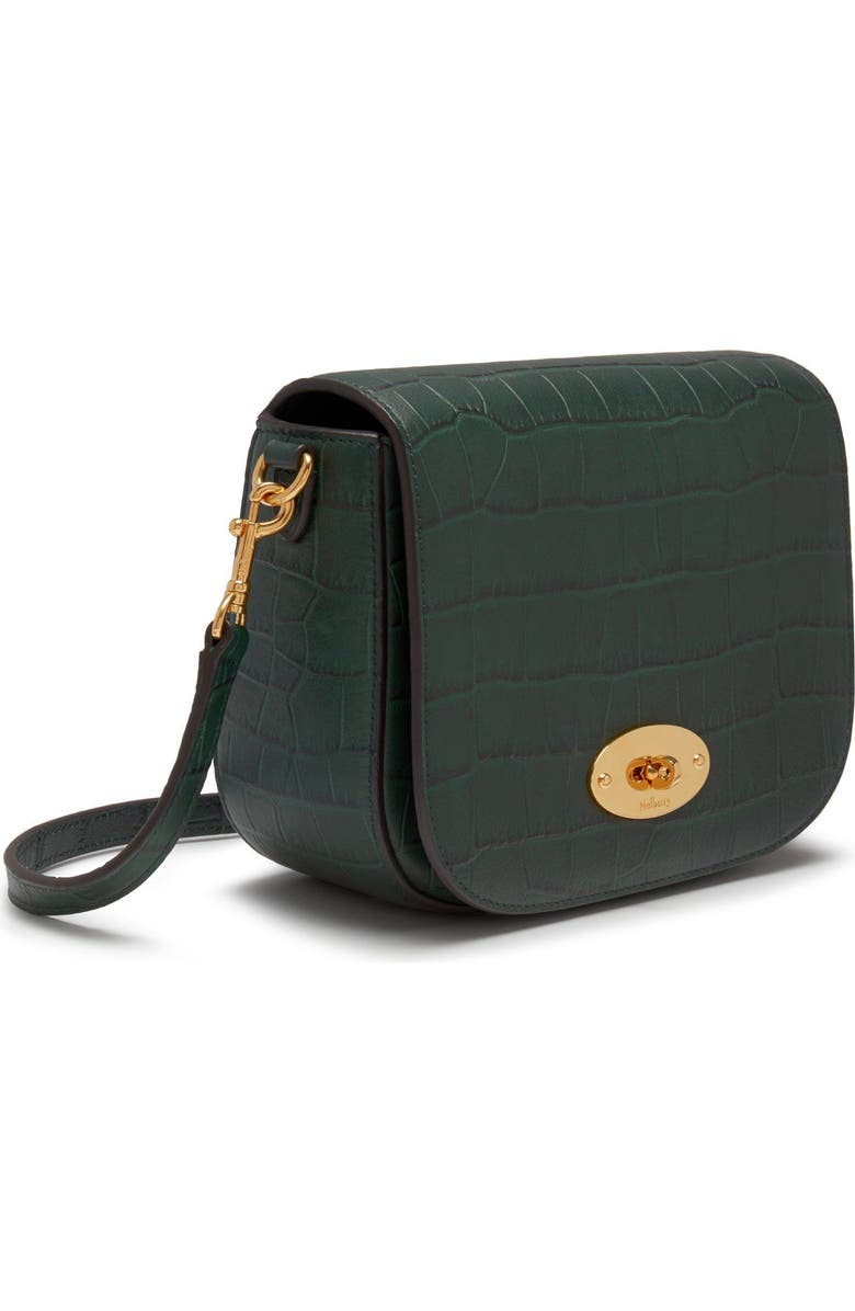 Mulberry Small Darley Croc Embossed Leather Crossbody Bag, Alternate, color,