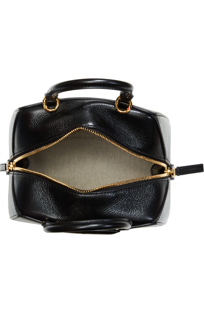 Givenchy Mini Antigona Cube Leather Crossbody Bag, Alternate, color, Black