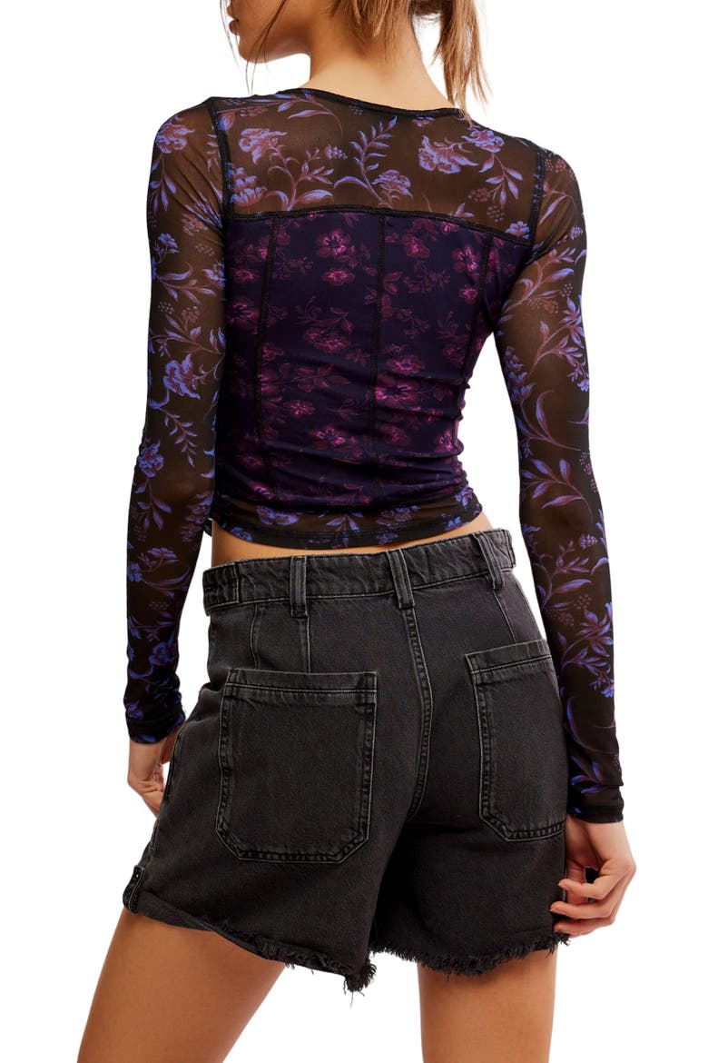Betty's Garden Mesh Top, Alternate, color, MIDNIGHT  COMBO