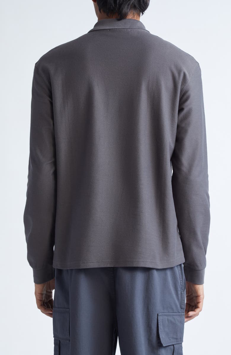 PALMES Long Sleeve Paneled Polo, Alternate, color, Charcoal
