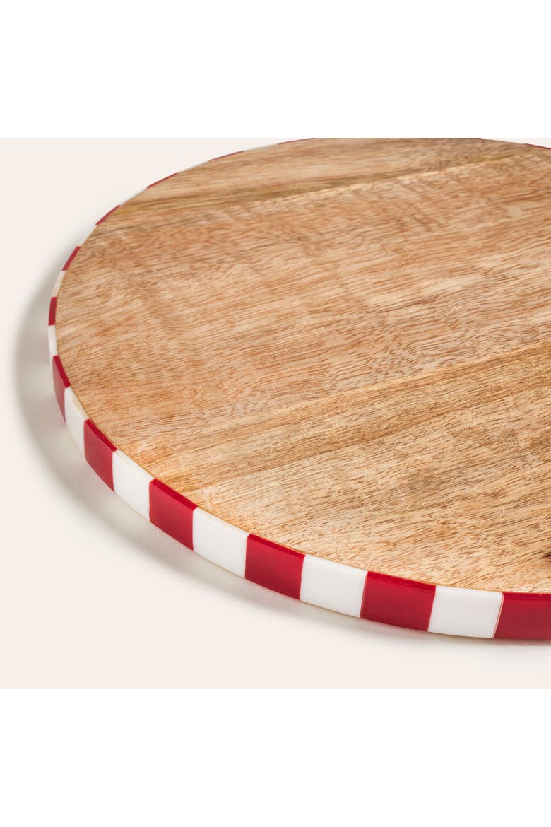 Nohar Wood Serving Board 12.5" Entertaining Artisan, Alternate, color, Red