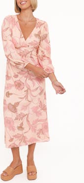 Petal & Pup Kolby Floral Print Long Sleeve Midi Dress