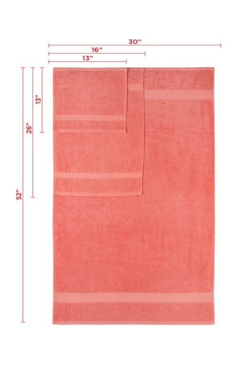 Martex Ringspun 6-piece Bath Towel Set In Coral