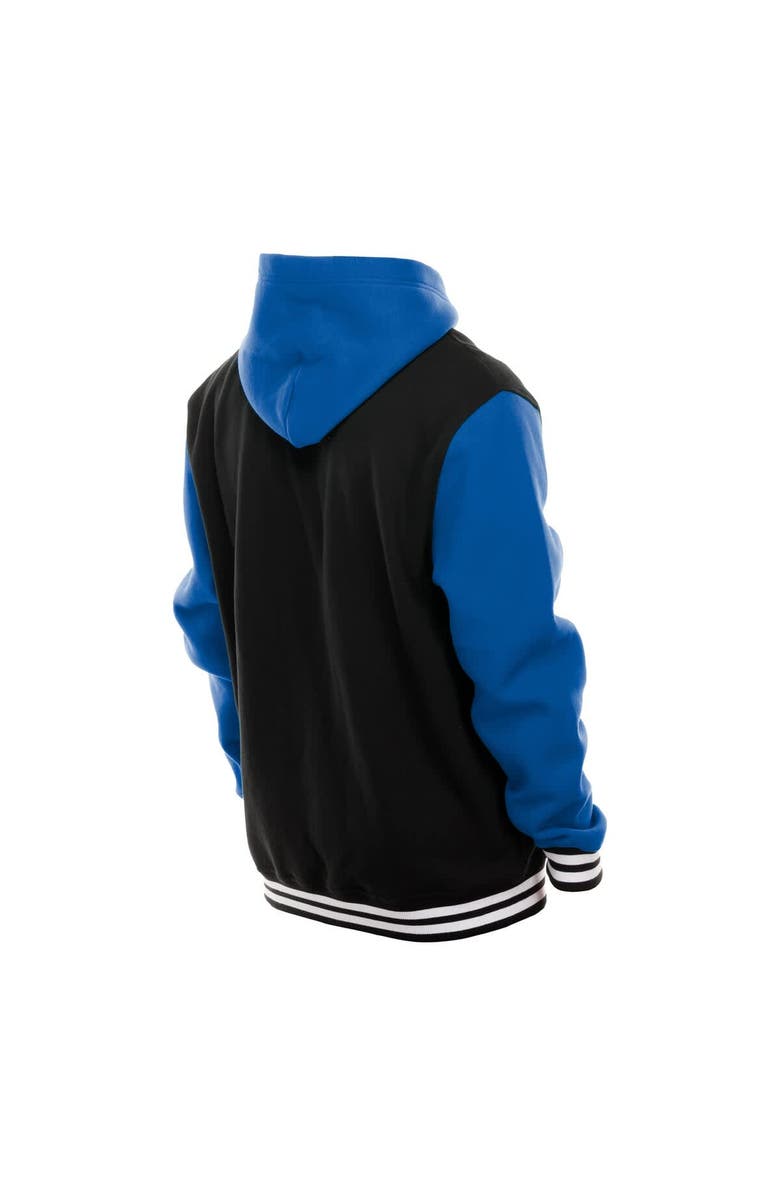 New Era Men's New Era Black/Blue New York Rangers Full-Snap Fleece Hoodie Jacket, Alternate, color, Black