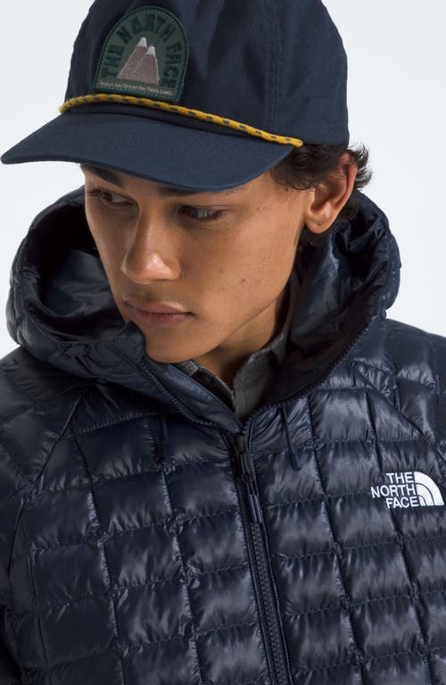 The North Face Thermoball Quilted Hooded Jacket In Blue