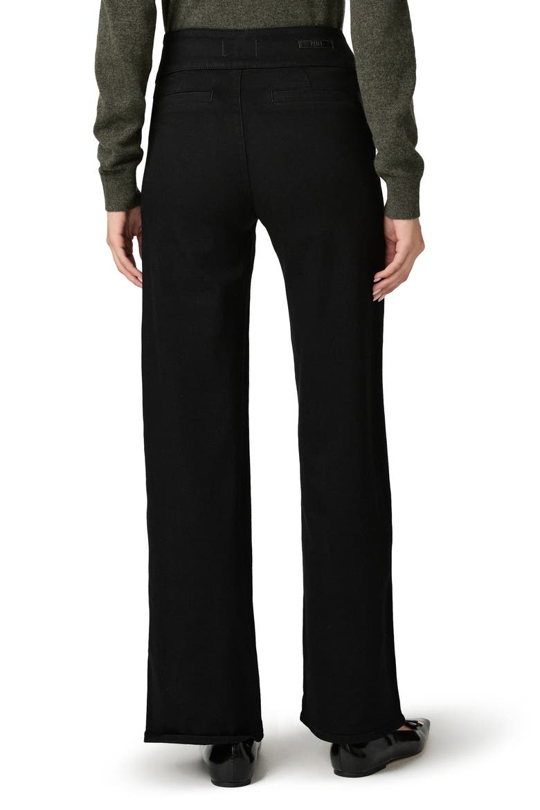 Sasha Wide Curved Waistband High Waist Wide Leg Jeans, Alternate, color, BLACK SHADOW
