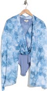 L'AGENCE Ichirou Floral Tie Neck Bodysuit