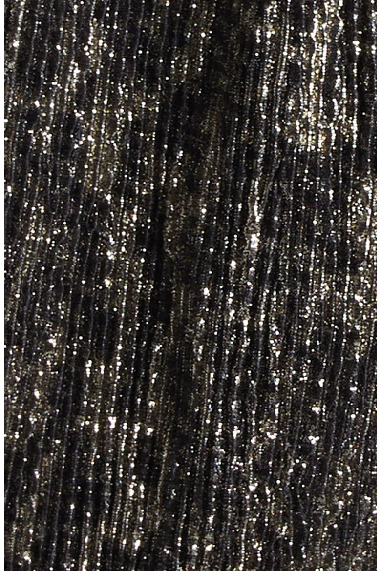 Jean Metallic Lamé Faux Wrap Top, Alternate, color, BLACK ANIMAL LAME