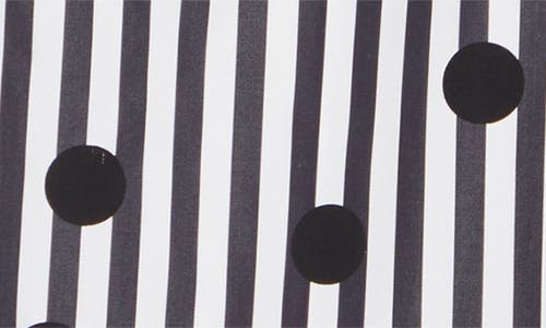 Akris Punto Farrell Cuffed Polka Dot Stripe Cotton Poplin Crop Pants In Black
