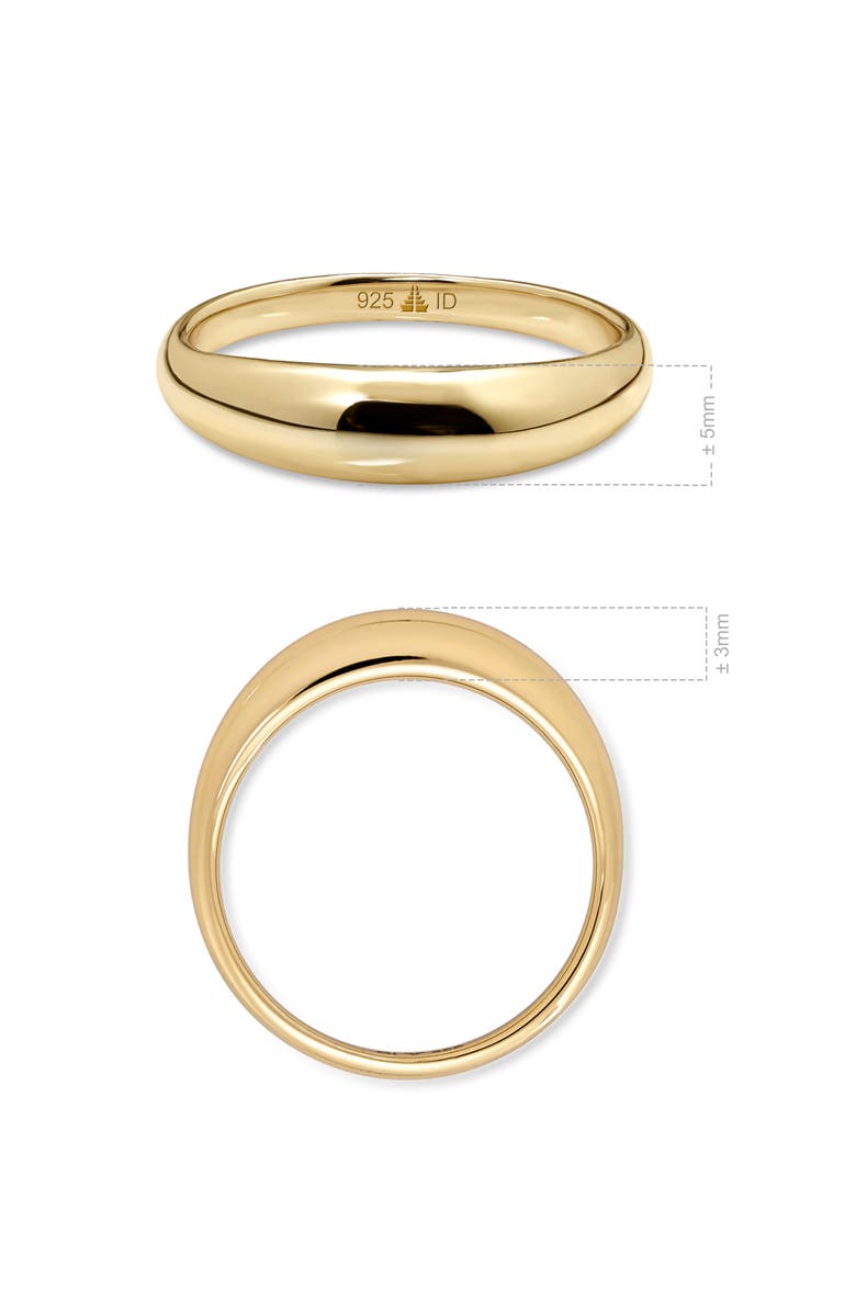 DEVATA Dome Ring in Gold Plated Sterling Silver, Alternate, color, Yellow Gold