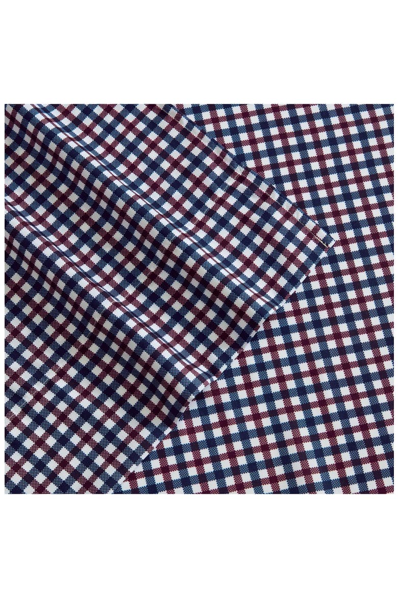 Heritage Plaid Microfiber Sheet Set, Alternate, color, DARK BLUE PLAID