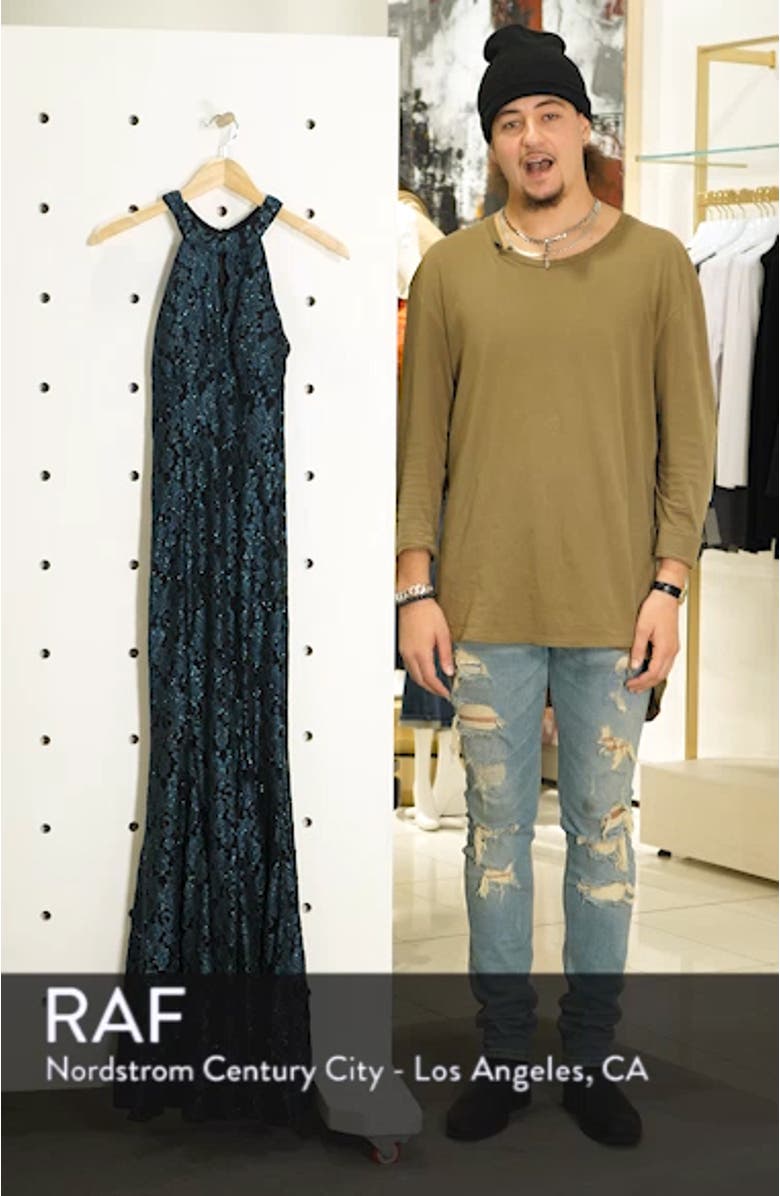 Glitter Lace Trumpet Gown, sales video thumbnail