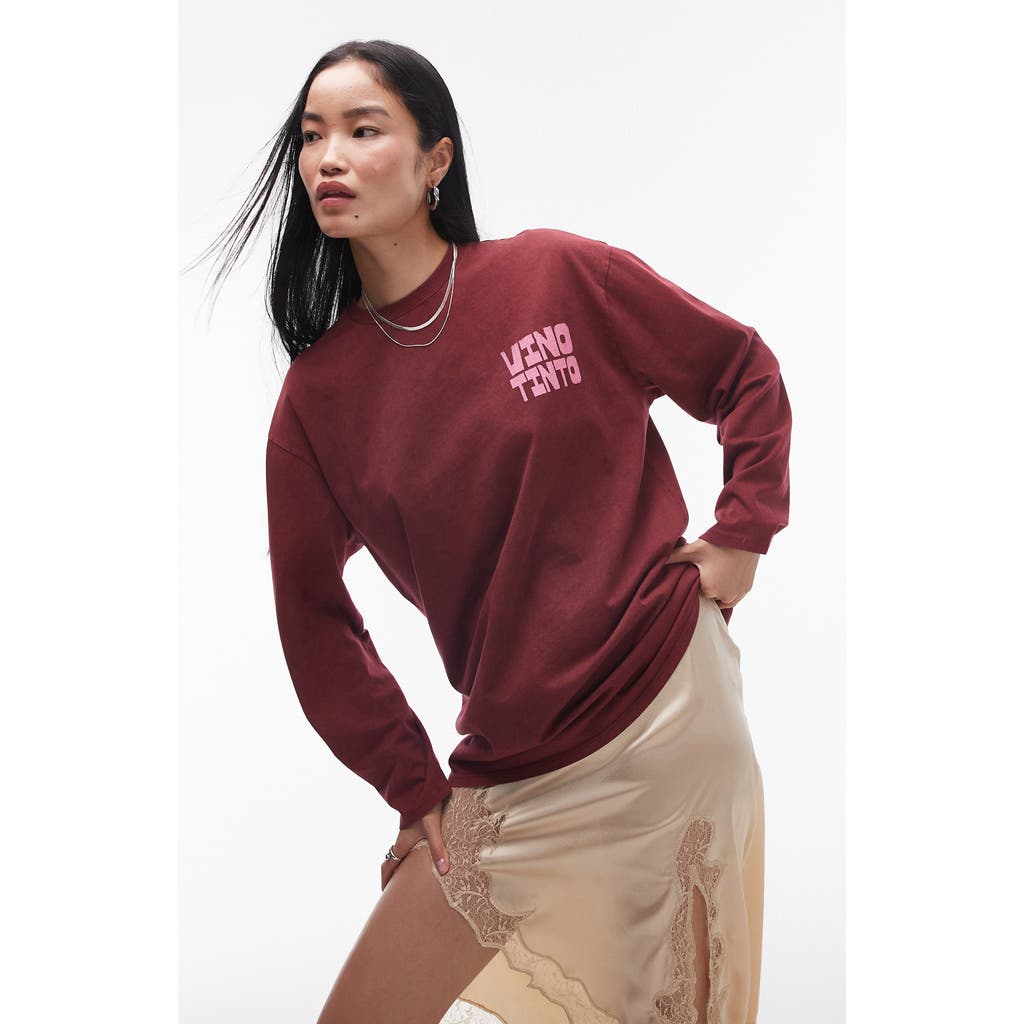 Shop Topshop Vinto Tinto Long Sleeve Graphic T-shirt