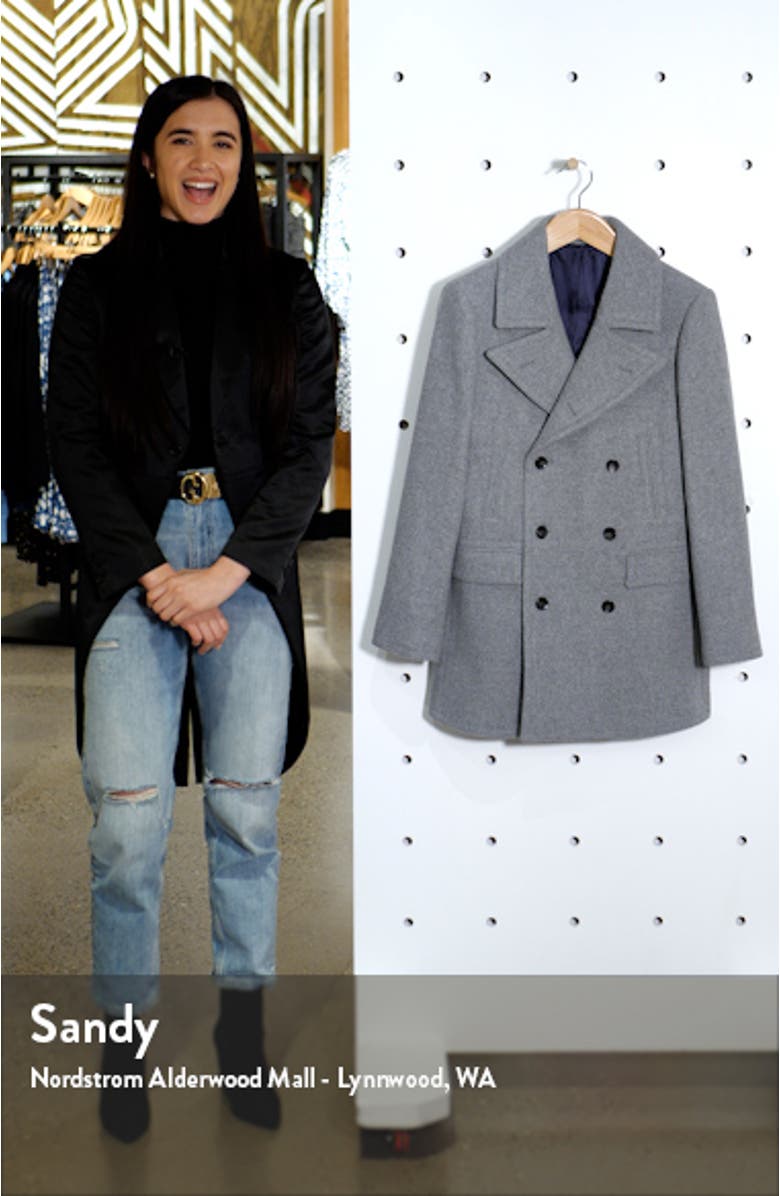 Double Breasted Wool Peacoat, sales video thumbnail