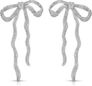 Ettika Pavé Cubic Zirconia Bow Drop Earrings
