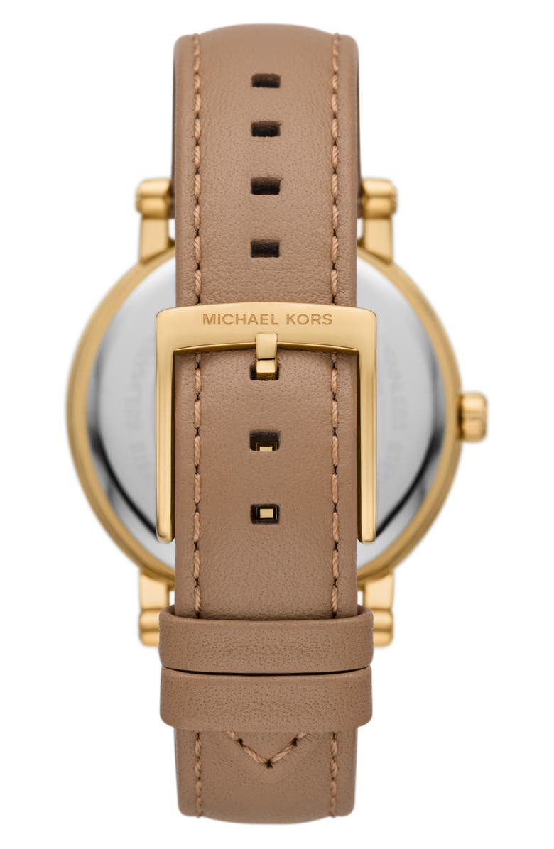 Michael Kors Corey Leather Strap Watch, 28mm, Alternate, color, 