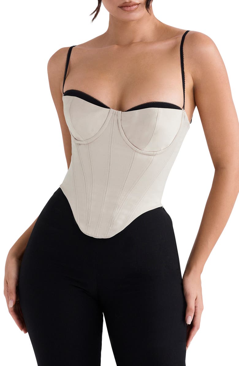 HOUSE OF CB Luette Satin Corset, Alternate, color, 