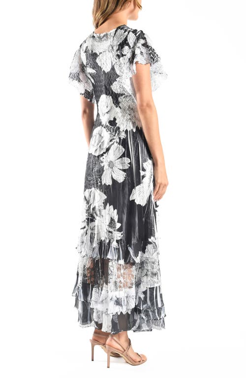 KOMAROV KOMAROV FLUTTER SLEEVE MAXI DRESS