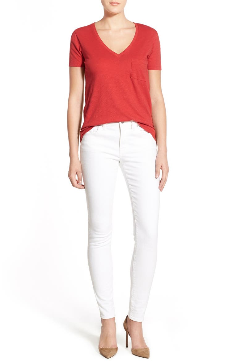 Skinny Jeans, Alternate, color, PURE WHITE