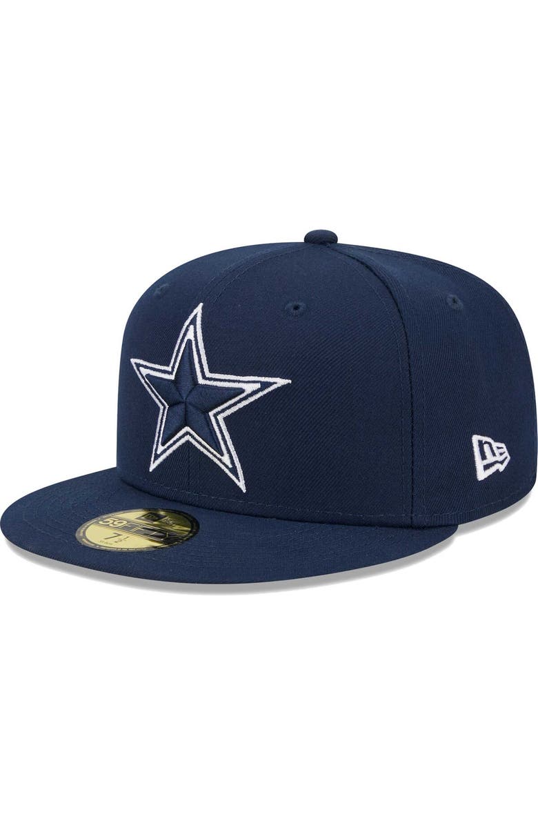 New Era Men's New Era Navy Dallas Cowboys Main 59FIFTY Fitted Hat, Main, color, Navy