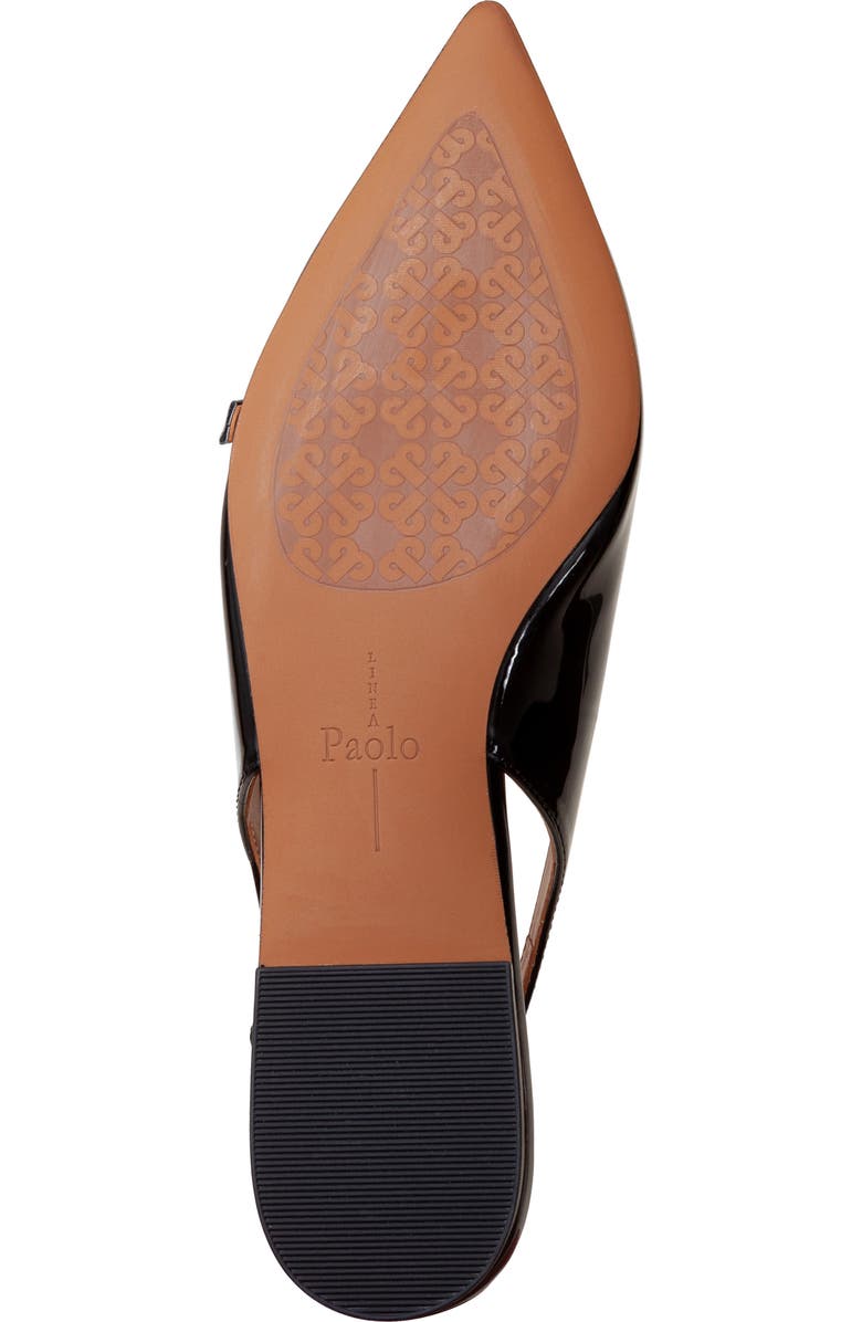 Linea Paolo Celina Pointed Toe Slingback Flat, Alternate, color, Black