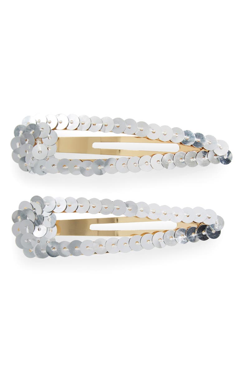 8 Other Reasons 2-Pack Salty Kisses Sequin Hair Clip, Main, color,